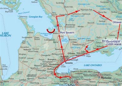 Route Ontario Water & Parks