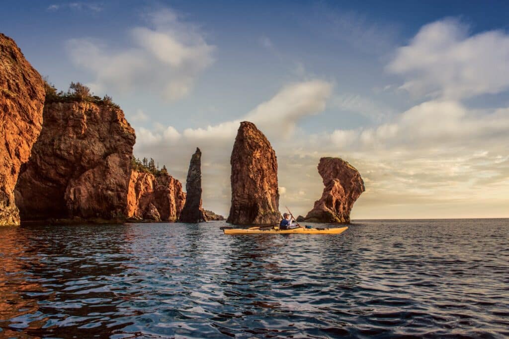 Bay of Fundy Tourism Nova Scotia Kayaking at Three Sisters